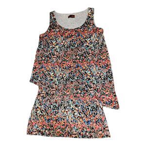 Isle by Melin Kaylan A-Line Dress Small Sleeveless Scoop Neck Abstract Print
